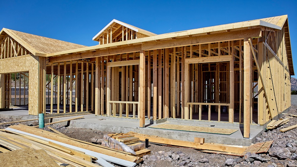 Construtor perto da construção de casas de estrutura de madeira americana  casa de madeira americana em estrutura de estrutura de madeira de vigas